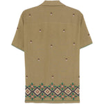 Camicia con orlo ricamato in verde Baziszt - uomo 