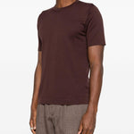 T-shirt lorca in maglia fine in marrone John smedley - uomo 