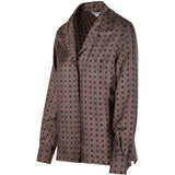 Camicia semiaderente in seta stampata disco in grigio Maxmara - donna 