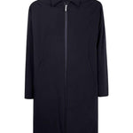 Cappotto con colletto e zip frontale in nero Laminar - uomo 