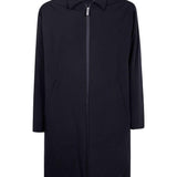 Cappotto con colletto e zip frontale in nero Laminar - uomo 