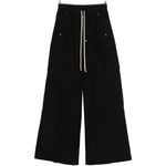 Pantaloni cargo con vita elasticizzata in nero Rick owens drkshdw - uomo 