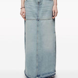 Gonna denim in blu - donna 