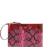 borsa clutch stampa animalier multicolor ganni - donna 