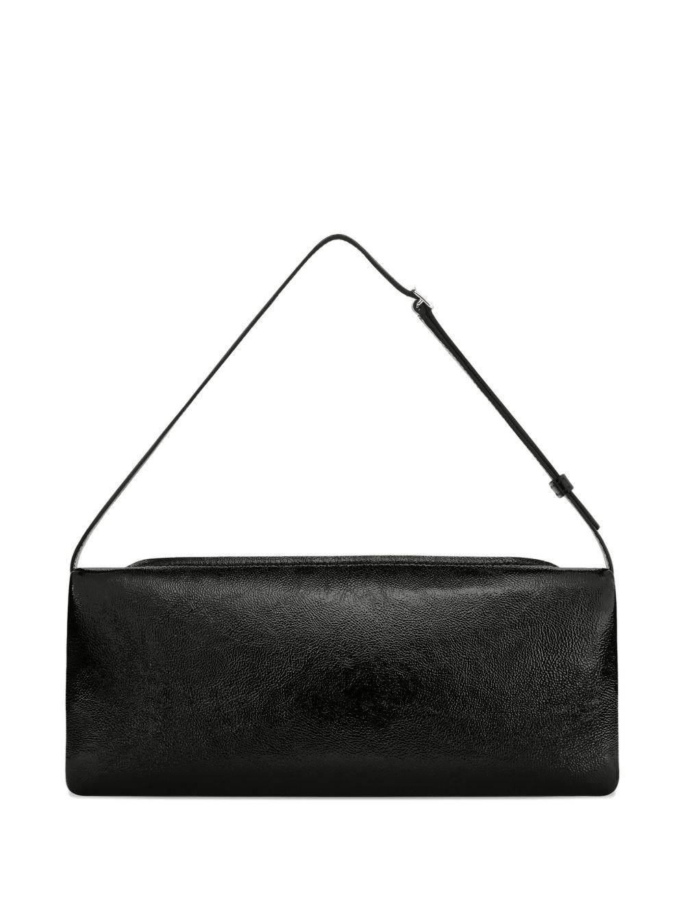 Borsa a spalla in pelle Naplack in nero COURRÈGES - donna 
