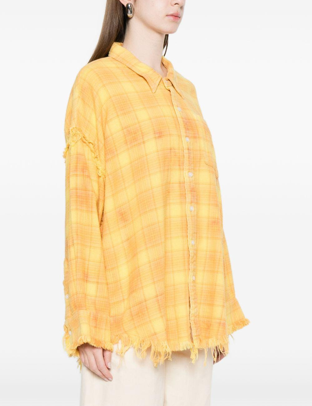Camicia a quadri in giallo R13 - donna 