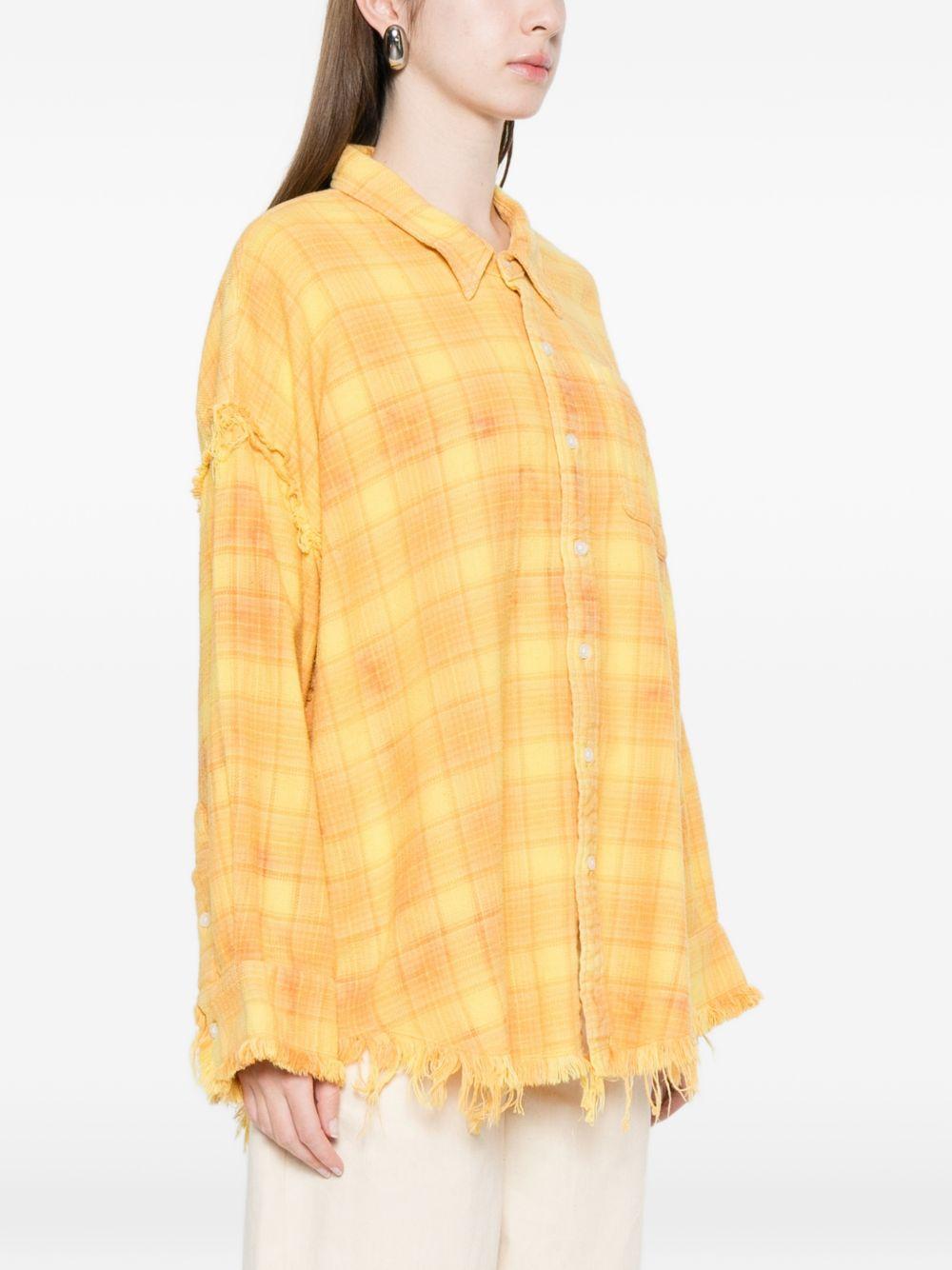 Camicia a quadri in giallo R13 - donna 