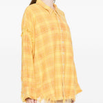 Camicia a quadri in giallo R13 - donna 
