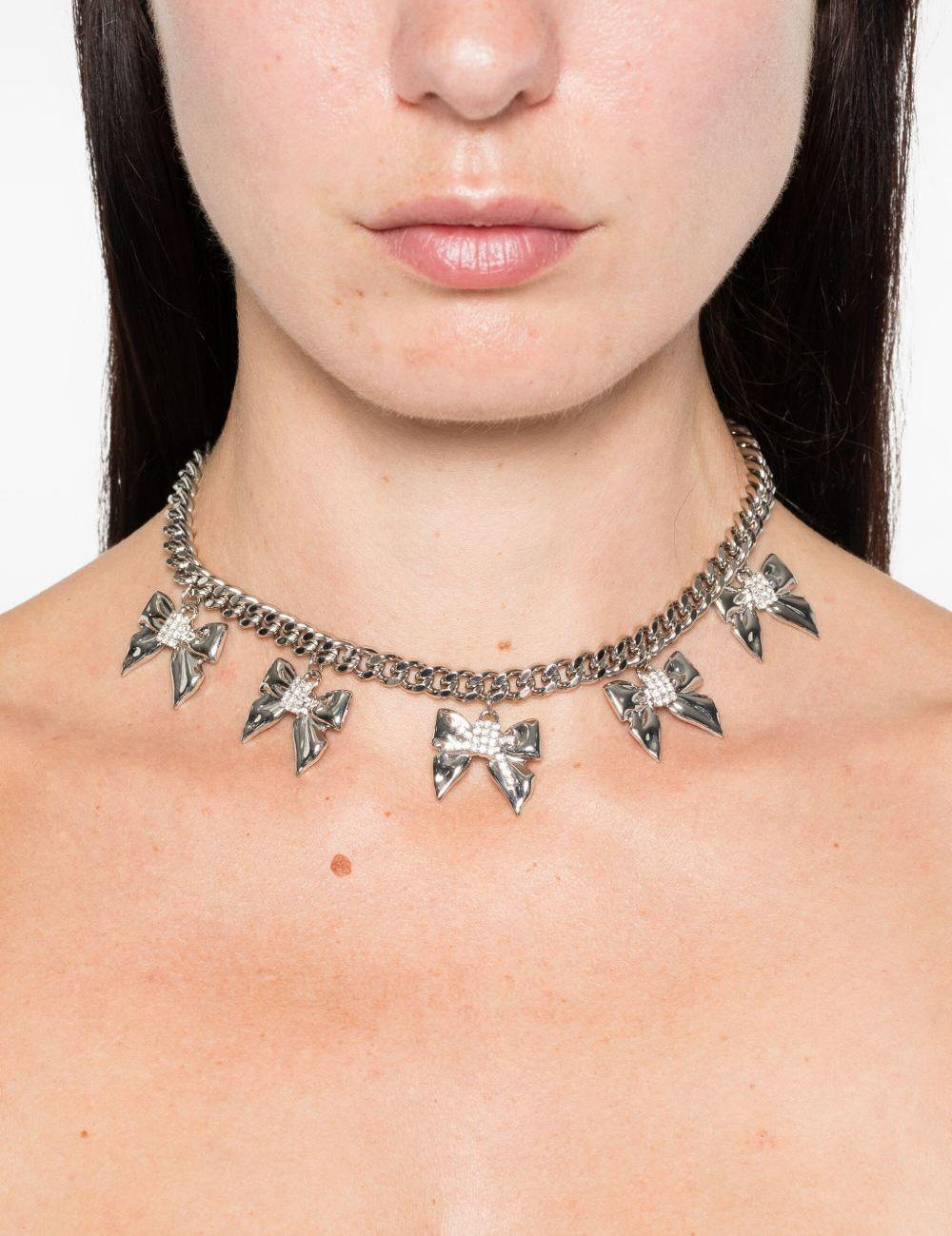 Choker a catena con fiocchi in argento Alessandra rich - donna 