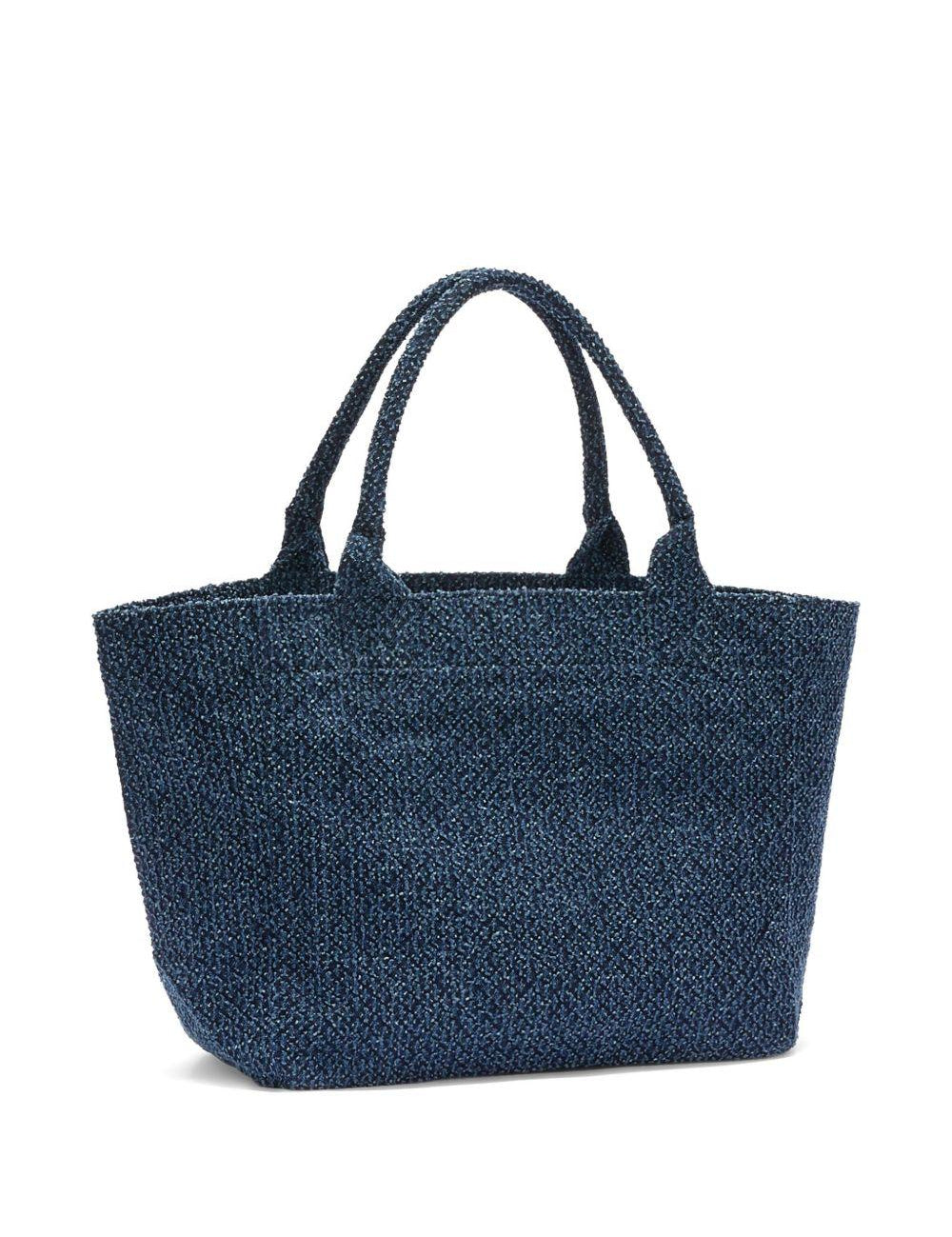 Borsa tote con stampa in blu Ganni - donna 