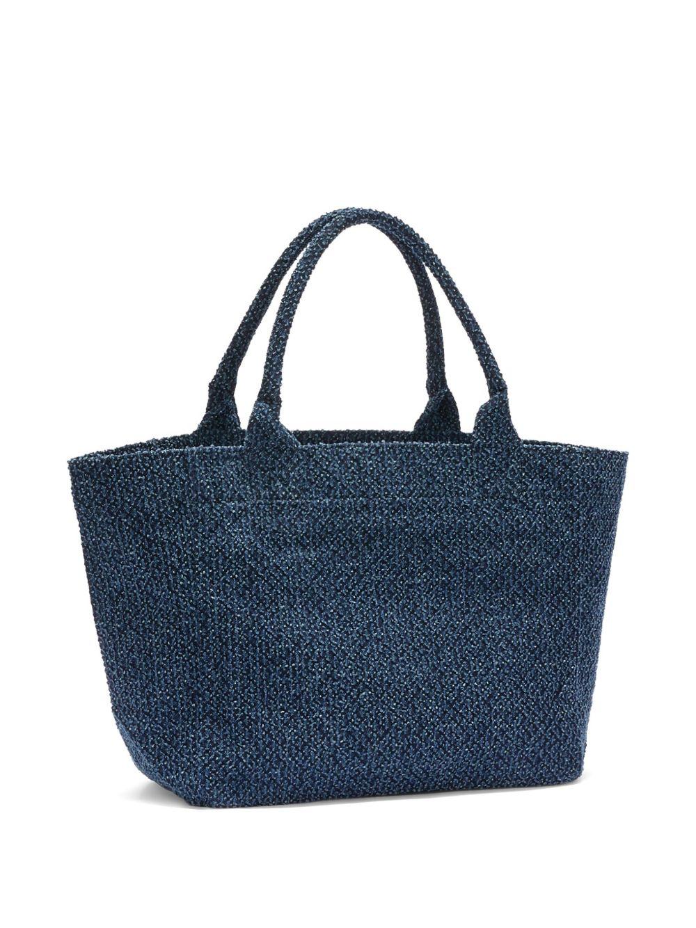 Borsa tote con stampa in blu Ganni - donna 