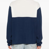 Polo con design color-block in bianco e blu Ami paris - uomo 