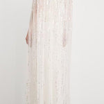 Abito da sera con paillettes goldfinger 007 in avorio Jenny packham - donna 