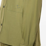Giacca-camicia con ricamo in verde Laneus - uomo 