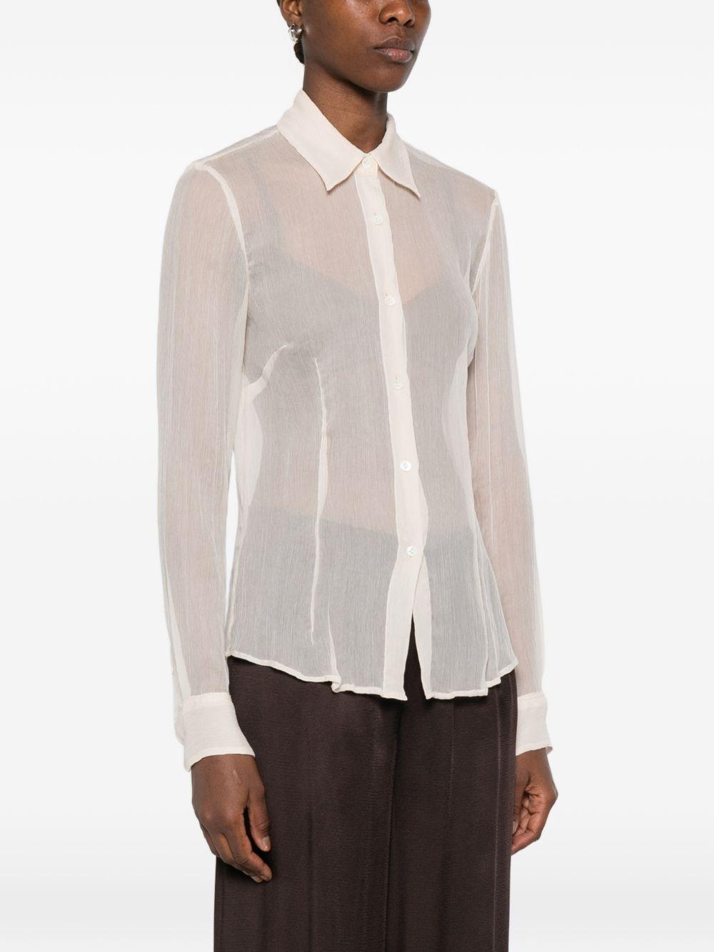 Camicia semi-trasparente cloudy in avorio Dries van noten - donna 