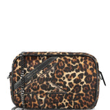 Borsa a tracolla Star mini con stampa leopardata in marrone Golden goose - donna 