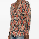 Cardigan con stampa paisley in rosso R13 - donna 