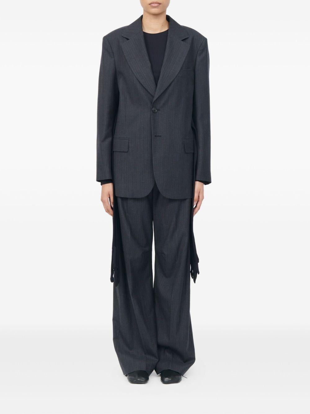 Blazer a maniche lunghe in grigio scuro MM6 Maison Margiela - donna 