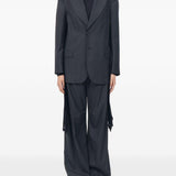 Blazer a maniche lunghe in grigio scuro MM6 Maison Margiela - donna 