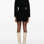Abito mini a manice lunghe Power in nero Wardrobe.Nyc - donna 