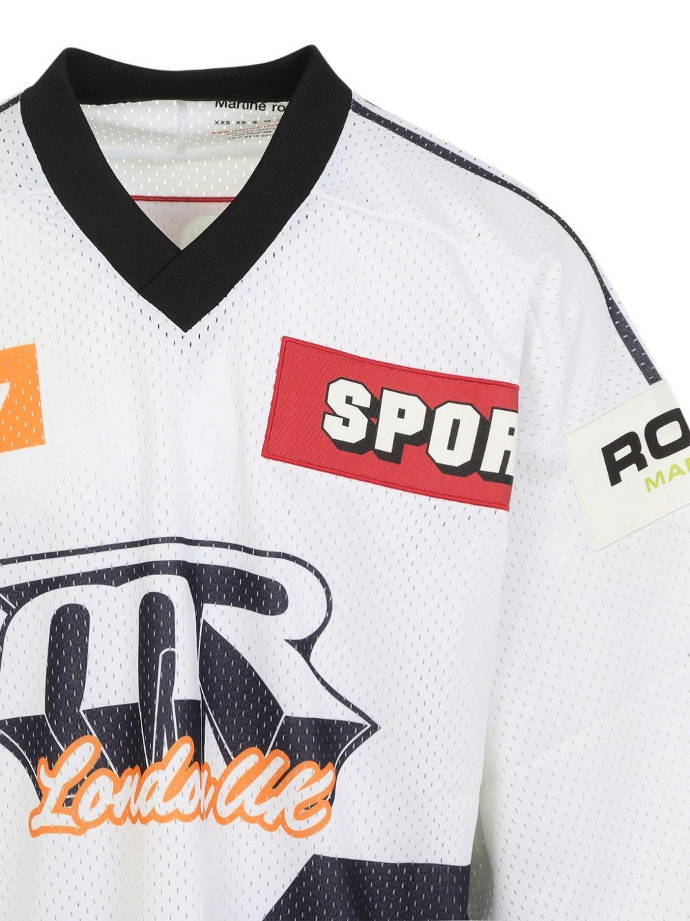 T-shirt da hockey  oversize in bianco Martine rose - unisex 
