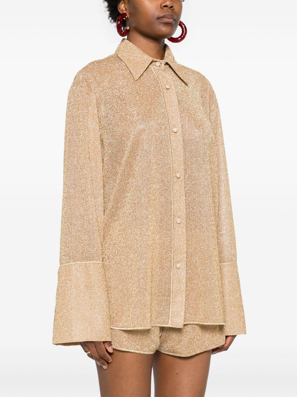 Camicia lamé in oro Oséree - donna 