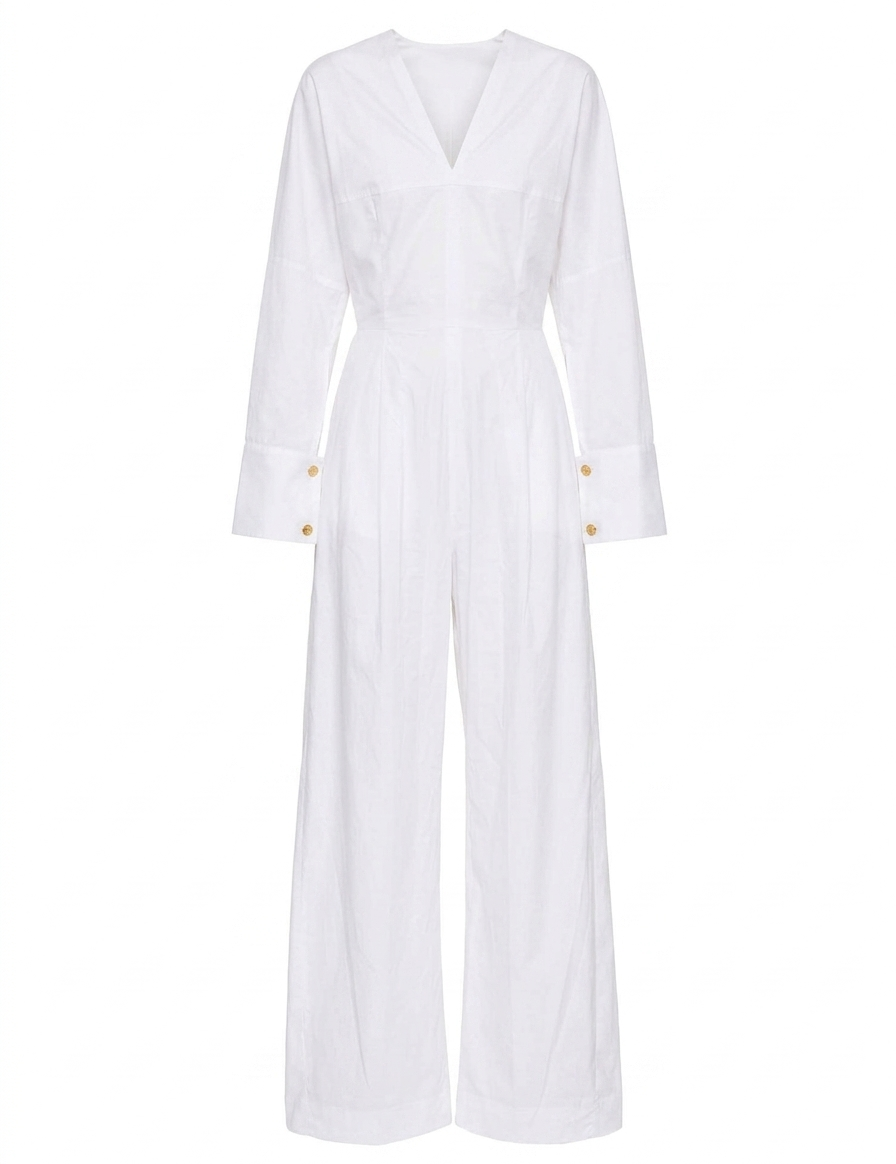 Tuta a maniche lunghe drew in bianco Th Latest - donna 
