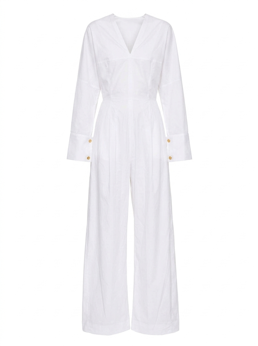 Tuta a maniche lunghe drew in bianco Th Latest - donna 
