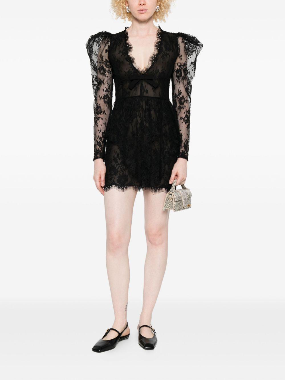 Mini abito in pizzo in nero  Alessandra rich - donna 