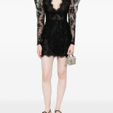 Mini abito in pizzo in nero  Alessandra rich - donna 