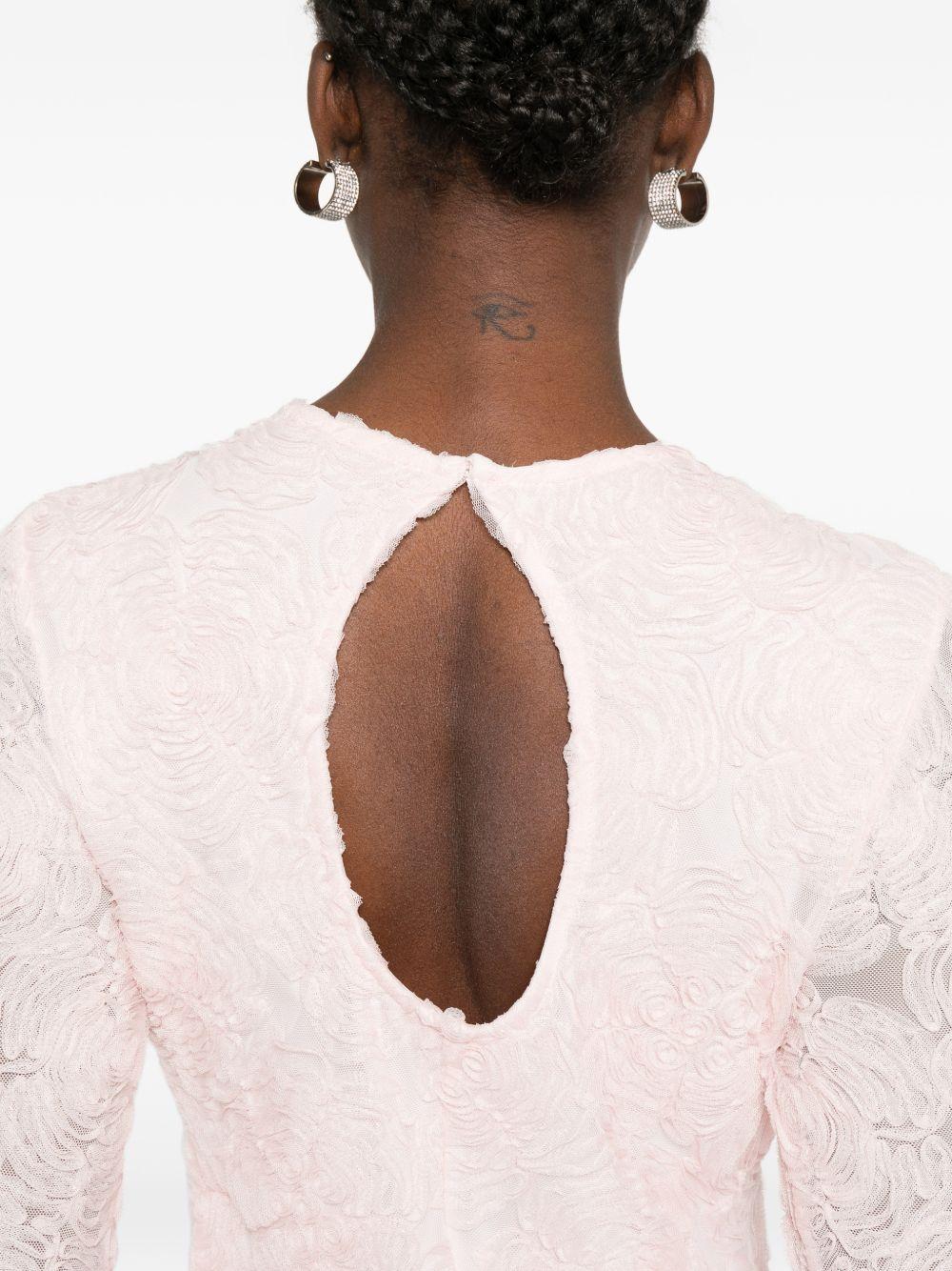 Abito corto con motivi floreali in rosa Rotate - donna 