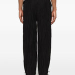 pantaloni plissettati in nero gongdid design - uomo 
