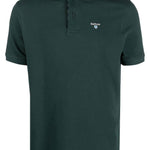 Polo con logo in verde Barbour - uomo 