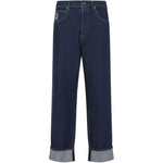 Jeans dritti con ricamo su tasca in blu Marni - uomo 