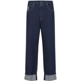 Jeans dritti con ricamo su tasca in blu Marni - uomo 