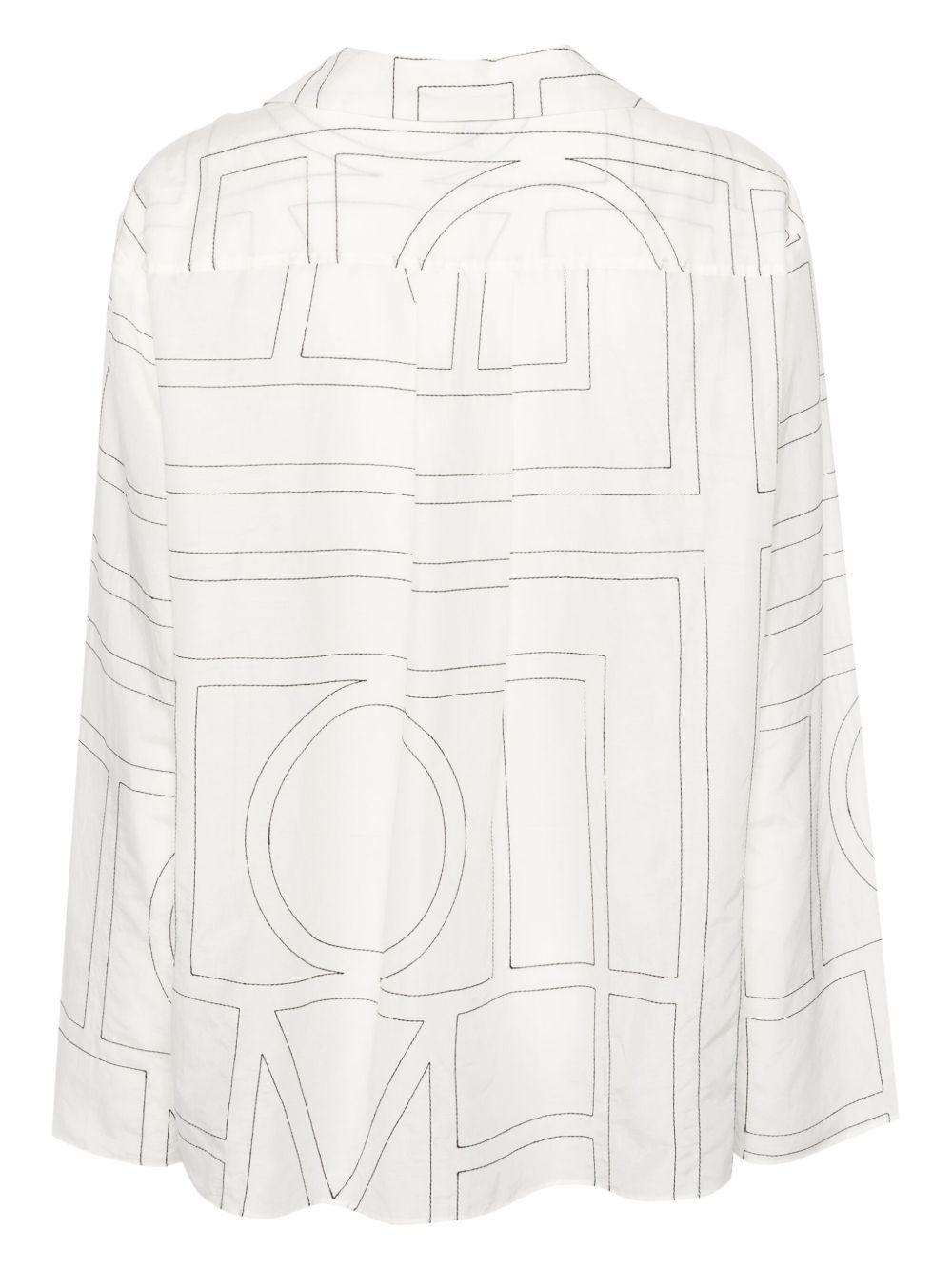 Camicia con monogramma in bianco Toteme - donna 