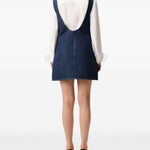 Abito corto in denim blu 