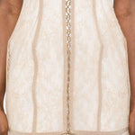 Abito mini con dettaglio pizzo in bianco e rosa Giuseppe Di Morabito - donna 