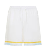 Shorts in seta in bianco Casablanca - uomo 