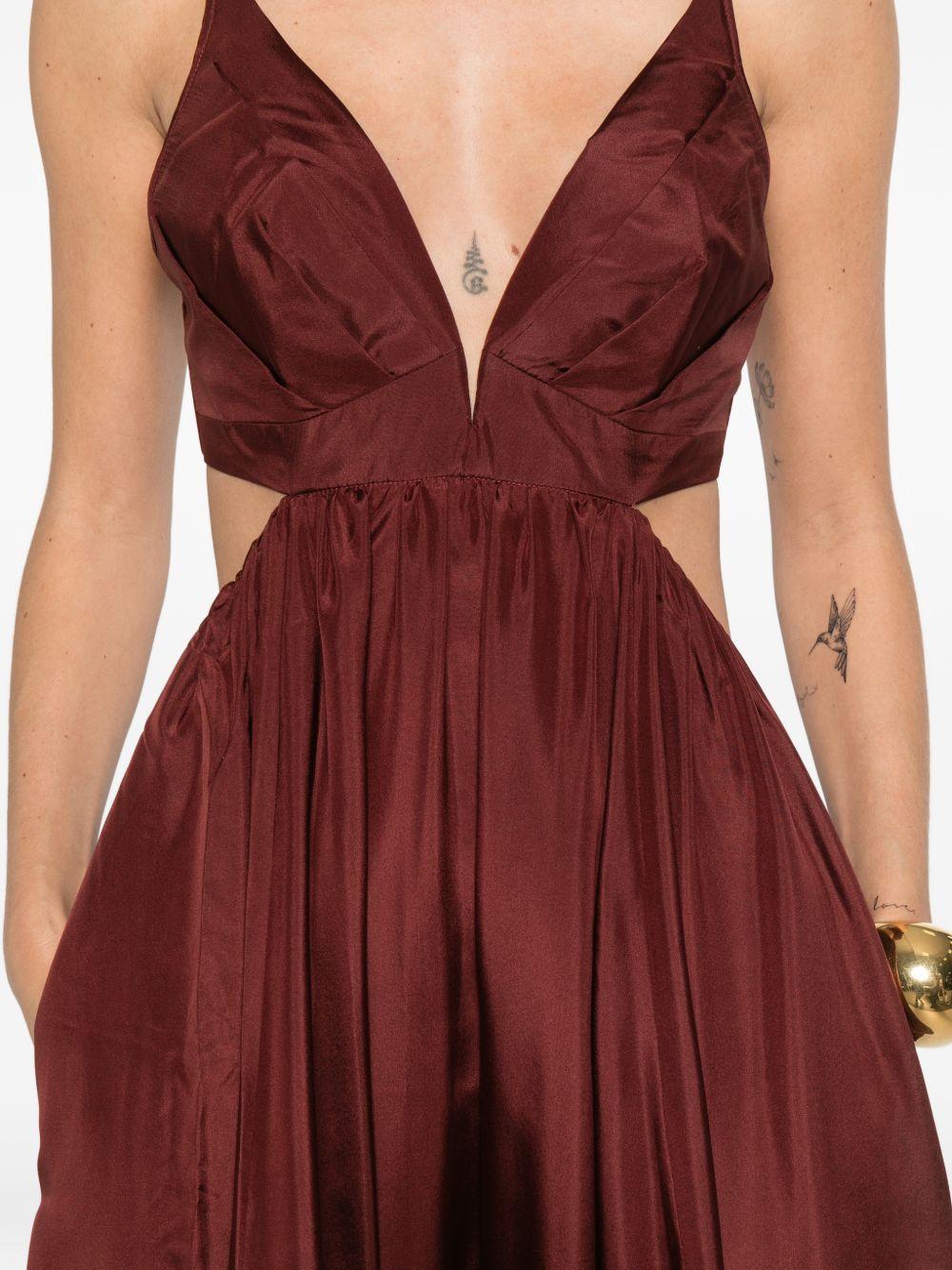 Abito con dettagli cut-out  in bordeaux Zimmermann - donna 