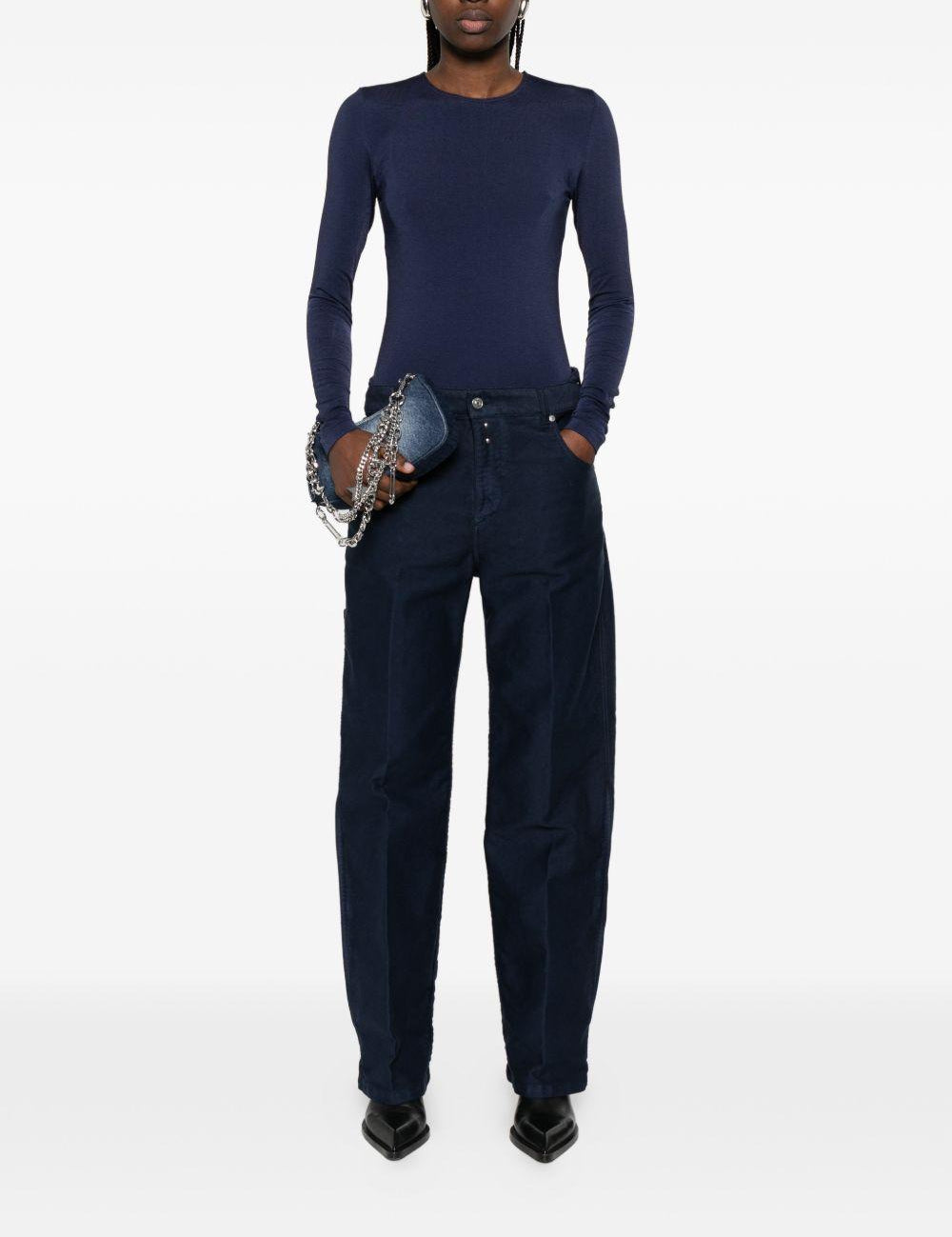 Body a maniche lunghe in blu Wolford - donna 