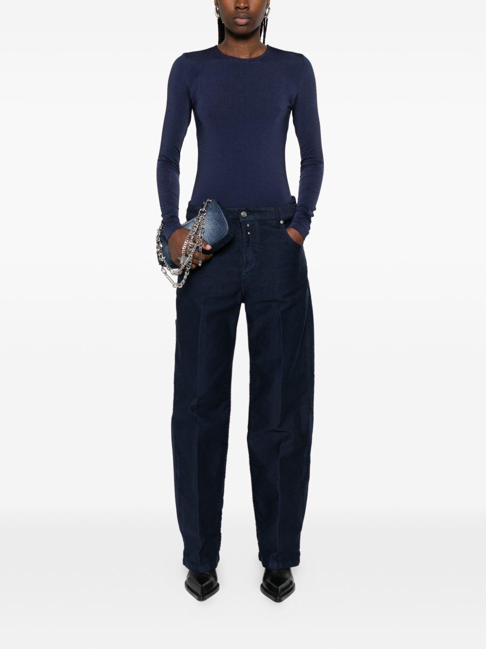 Body a maniche lunghe in blu Wolford - donna 