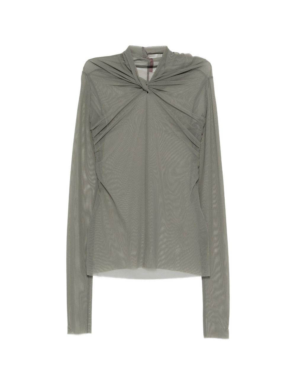 Top a maniche lunghe Kairo Twisted in verde Rick owens lilies - donna 