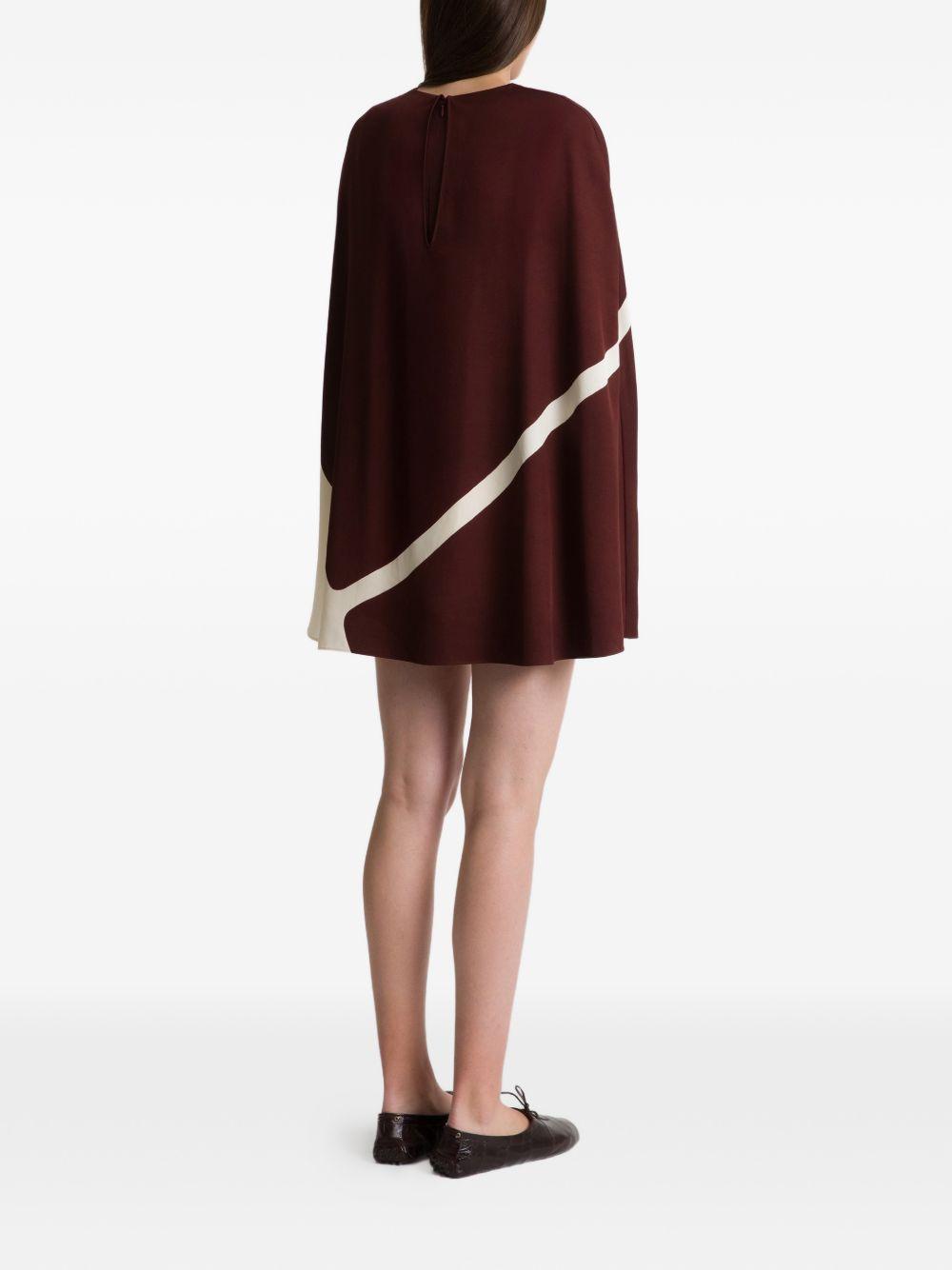 Abito mini con design color-block in marrone e bianco Alberta Ferretti - donna 