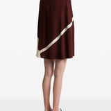 Abito mini con design color-block in marrone e bianco Alberta Ferretti - donna 