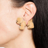Orecchini a forma di cucciolo in marrone Yvmin - donna 