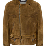 Giacca in suede con cintura in marrone Mm6 maison margiela - uomo 