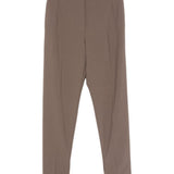 Pantaloni con piega stampata in marrone Dries van noten - donna 