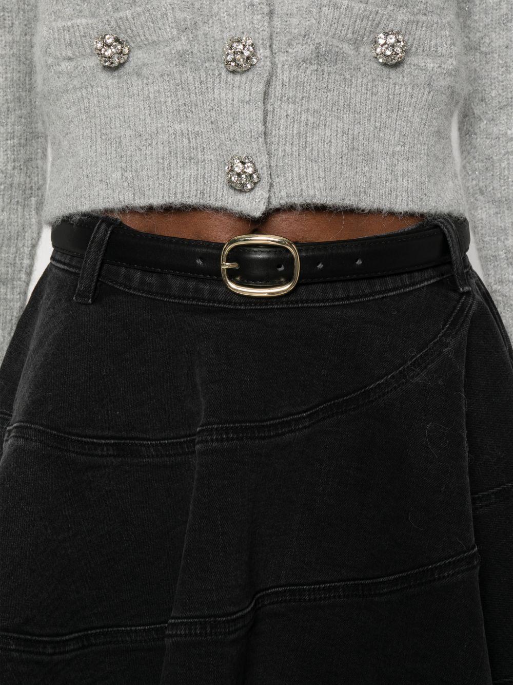 Minigonna in denim nero Self-Portrait - donna 