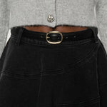 Minigonna in denim nero Self-Portrait - donna 